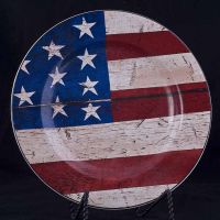 Sakura Warren Kimble Colonial Salad Plate American Flag